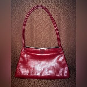 Genuine Hobo International Red Leather Shoulder Bag